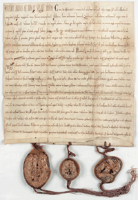 Deed of Duchess Ludmilla of Bavaria in favour of Seligenthal monastry in 1232